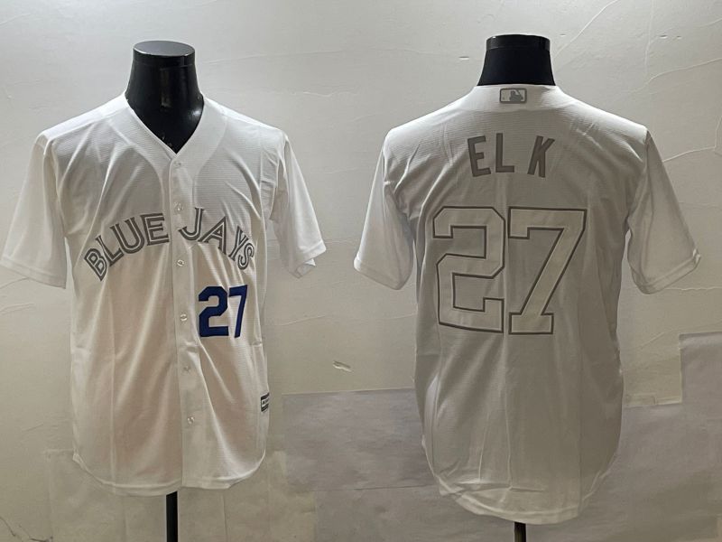 Men Toronto Blue Jays #27 El K White Game 2025 Nike MLB Jersey style 6